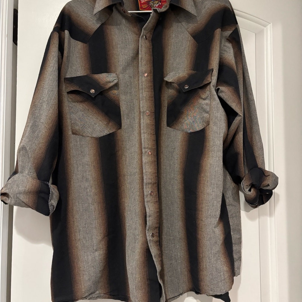 Striped Button-Up Shirt